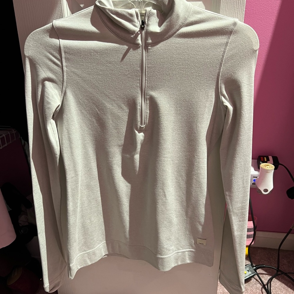 Halo Essential Half-Zip Pullover Salt Heather NWOT